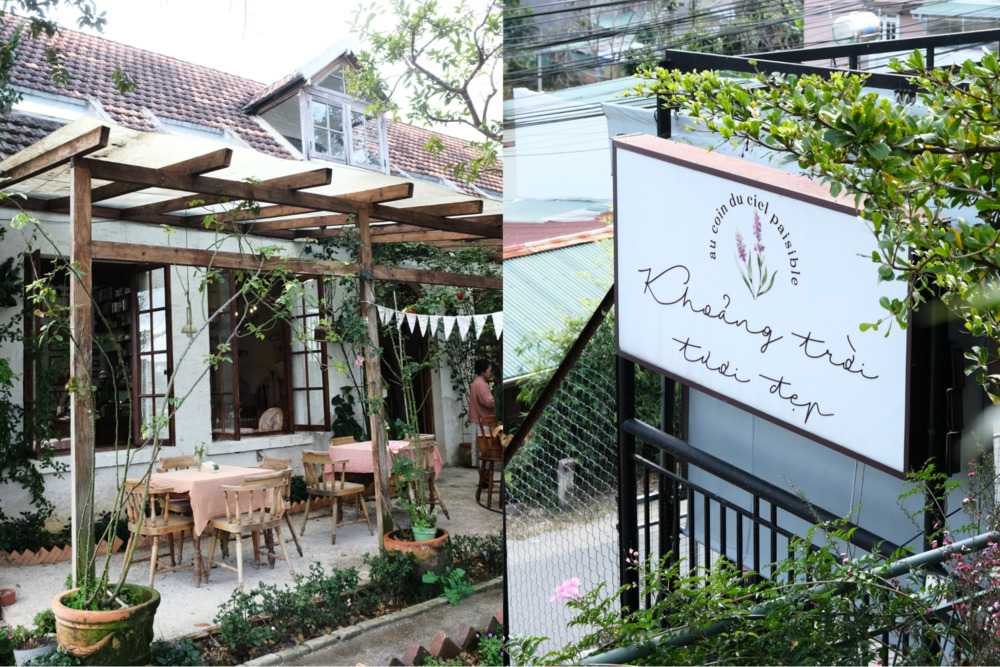 Khoảng Trời Tươi Đẹp là quán cà phê áp mái nổi tiếng tại Đà Lạt, mang phong cách của miền quê châu Âu